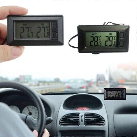 Biltermometer med lettlest LCD digitalt display.