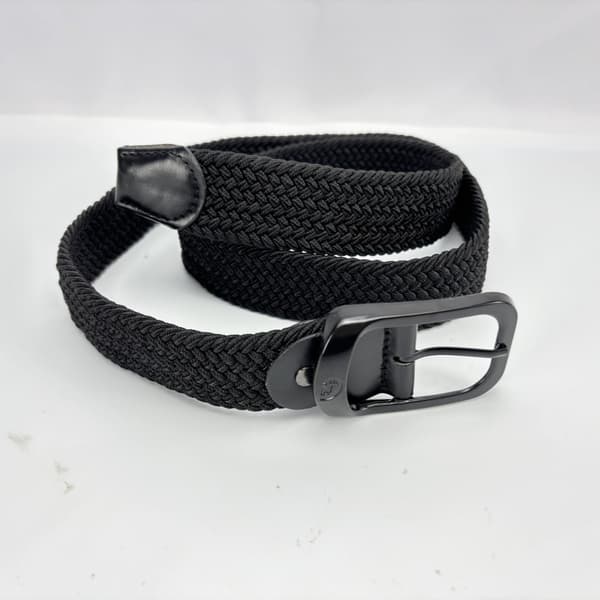 Men's Elastic Woven Belt 105cm Black
