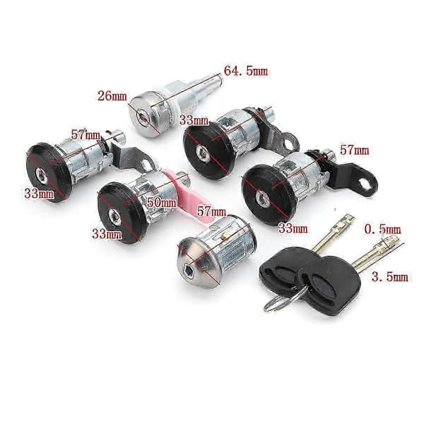 6 st Dörr Vänster Höger Set Med 2 Nycklar För Transit Mk5 1994-2000-Yogu