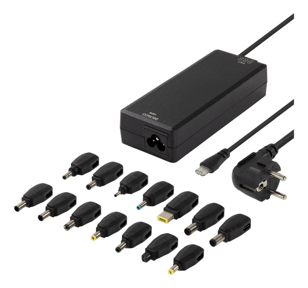 Bærbar oplader, 15-20 V, 8 A, 120 W, LED-display, sort