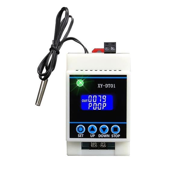 Digital Temperaturregulator -40-110°C Digital Mikro Digital Termostat Med LCD-Skärm Och Vattentät Sensor