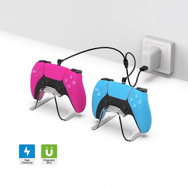 DOBE TP5-2520 PS VR2 -ohjaimelle 1 USB - 2 Type C 90 asteen magneettinen latausjohto USB C