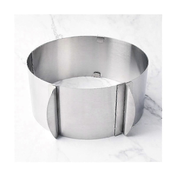 Justerbar kagering høj 20 cm - Justerbar bagerring i rustfrit stål - Høj bageform kompatibel med Ea