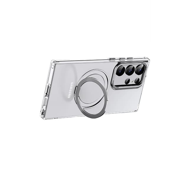Protective Samsung Case with Magnetic Stand Transparent Samsung Galaxy S24 Plus