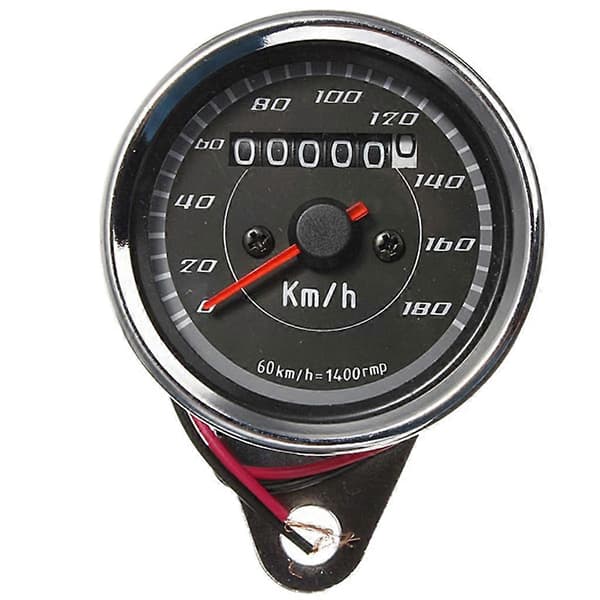 Sort Digital Blå LED Odometer Speedometer Måler 12V Til Motorcykel Knallert