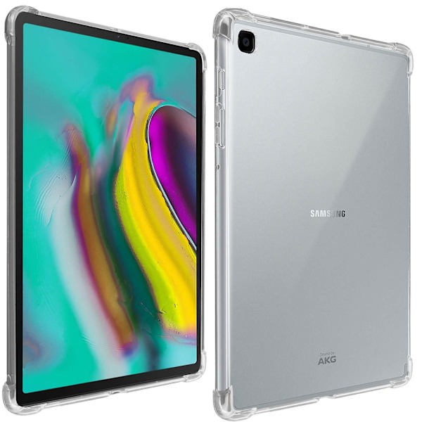 Galaxy Tab S5e -suojakotelo, joustava silikoninen puskurin reunoilla - Kirkas