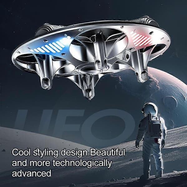 4DRC 4D-V43 Cool Light UFO Flygplan Fjärrkontroll Barn Flygande TeFat Leksak, 2 Batterier
