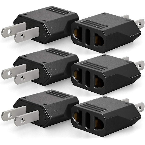 Europa til Amerikansk Stikkontakt Adapter, Europeisk EU til USA Reise Strømadapter Plugg, EU/Italia til USA/Canada Stikkontakter Konverter Veggplugg AC Adaptere -