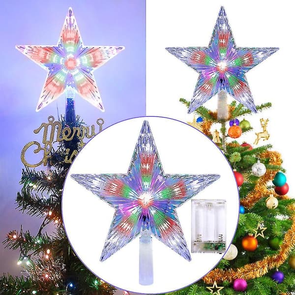 Juletræstopstjerne 7\" 31 LED'er RGB Natlys Til Julepynt