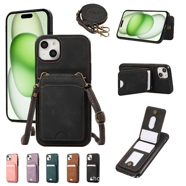 Card Holder Case with Strap for iPhone 12/12 Pro