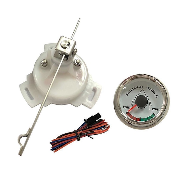 Marine Rorvinkelmåler med Matchende Sensor 0-190? 52mm Krom Hvid