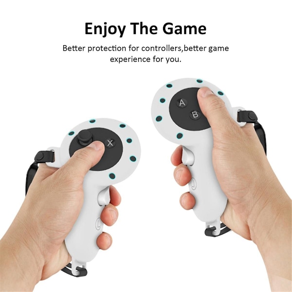 3 st VR Skyddande Omslag för VR Touch Controller Silikon med Remgrepp VR Tillbehör - Svart