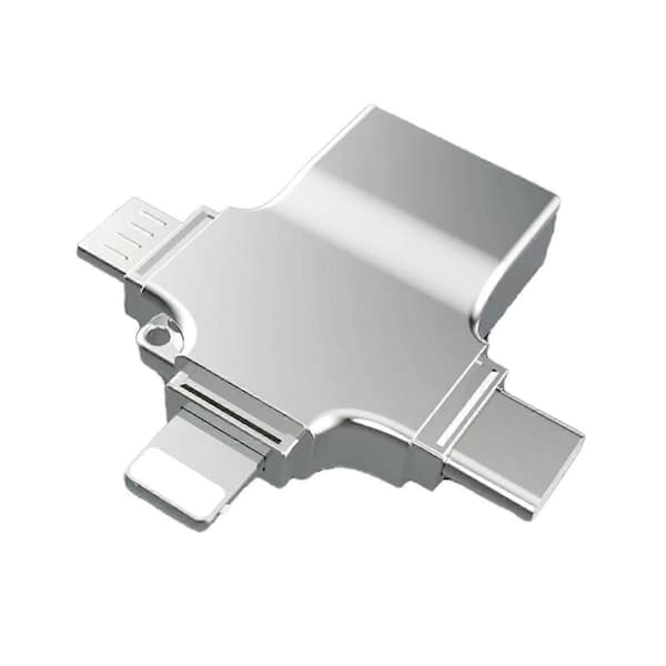SD-kortleser - Kort Adapter 4 i 1 USB 3.0 - SD til USB Kortleser USB for Grensesnitt OTG Adapter