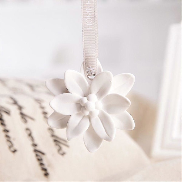 1 st Gipsblomma Bilhänge Doftdekor Solid Luftfräschare Backspegel Ornament Arom Gips Bilinteriörtillbehör