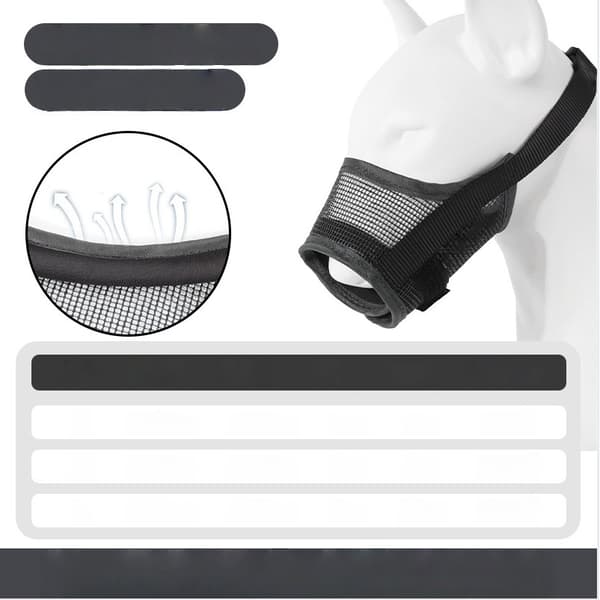 Small Size Plastic Mesh Dog Muzzle - Anti-Bite & Chew, Breathable Pet Mask, Compatible with All Dog Breeds