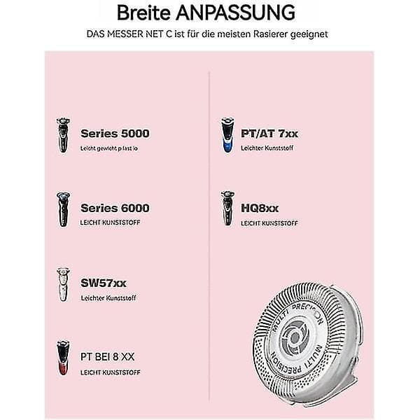 Hode for barbering for Philips Series 5000, barberhode SH50 erstatningshoder 6 stk