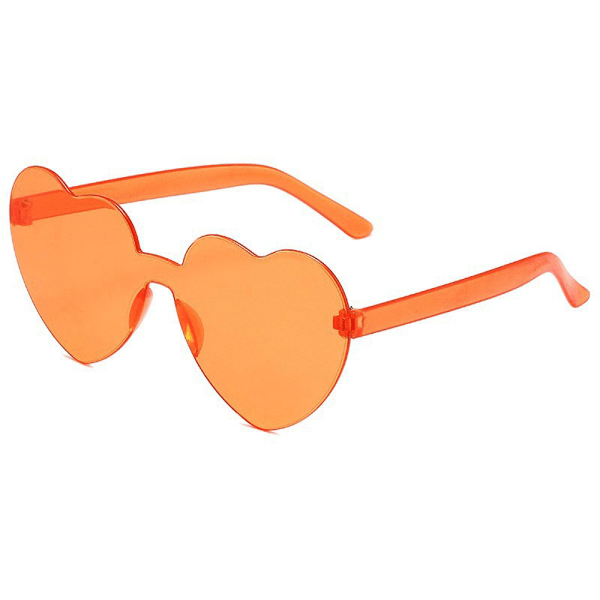 Hjärtsolglasögon Rosa solglasögon Hjärtformade solglasögon för Party Cosplay Orange