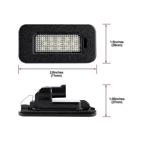 Nummerpladelyslampe 6000K Hvid LED til Alfa Romeo Giulia Stelvio 2017-2022