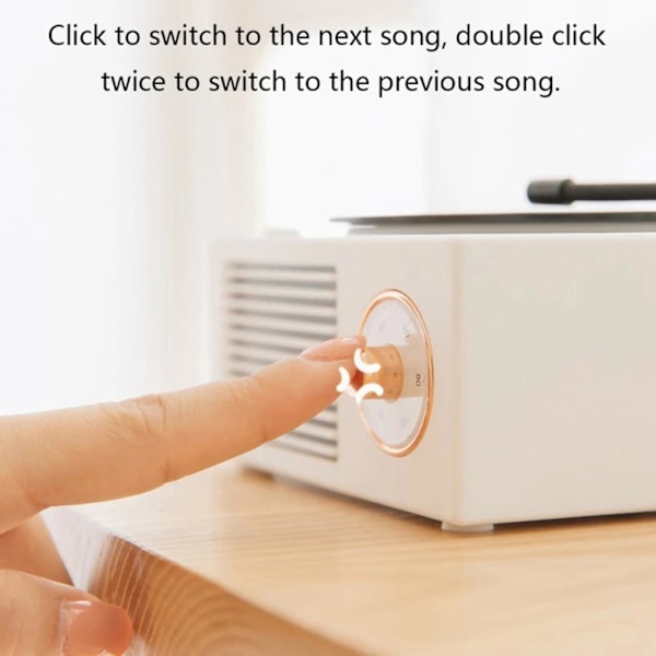 Multifunksjonell Mini Retro Platespiller Bluetooth Høyttalere Høy Stereolyd