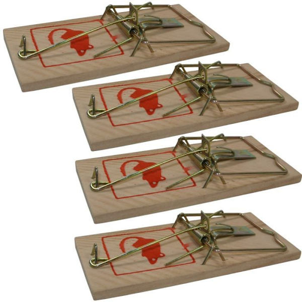 Parti med 4 musfällor, gnagarfällor, snabbfällor...