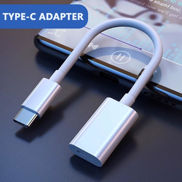 Lightnings Naaras - Type-C Uros Adapterikaapeli Kevyt Nopea Tiedonsiirtokaapeli Tietokoneelle Puhelimelle