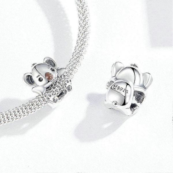 Kat Charm 925 Sterling Sølv Hunde Charm Kamel Charm Kanin Charm Delfin Charm Gave