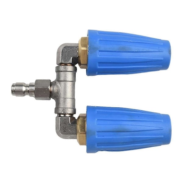 Højtryksrenser Dobbelt Tip Turbo Dysespids, 4000PSI Tryk Roterende Dobbelt Turbo Dysespids Spray Tip 1/4Inch