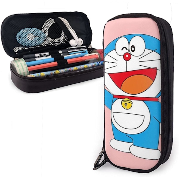 Doraemon Lærblyantveske Blyantveske Skriveartikkelveske Kontor Bærbar Oppbevaringsboks Kosmetikkboks Mappe bd005194