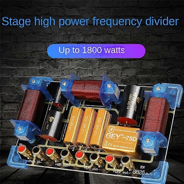 1800W Audio Frekvensdeler To Vejs Højttaler Delefilter 12 15 Tommer Sceneoptræden Høj Effekt Freq