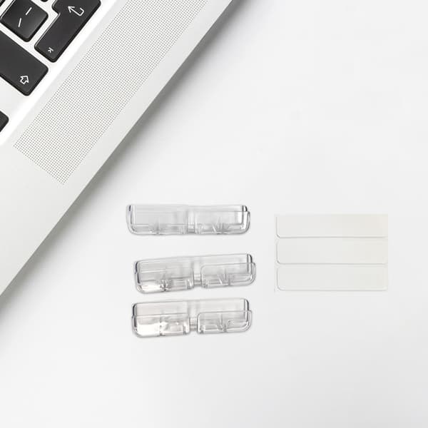 Skrivebordskabelorganisator Clip Kabelopbevaring USB-kabelopruller Gennemsigtig