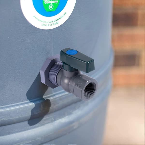 Regnvandstønde Hane Sæt 3/4 tomme Regnvandstønde Ventil med Skotmontering Adapter