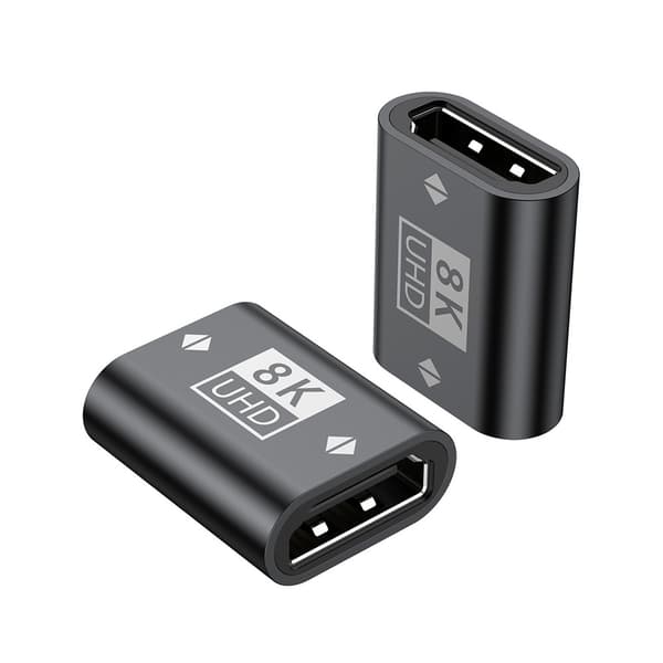 8K HDMI 2.1 Adapter Hun til Hun - HDMI Extender Kobling til Gaming, Streaming og Hjemmebiograf Sort
