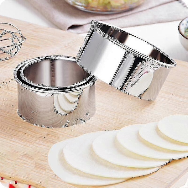 3 st Dumplings Formar Set Tillbehör Mindre Stål Rund Ie Degomslag H Skärverktyg Kit Gadts -YoGu