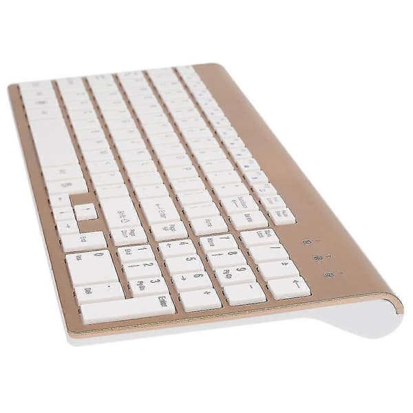2.4 GHz trådløst tastatur og mus-sæt egnet til Mac PC Windowsxp/7 (guld)