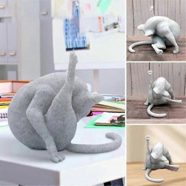 Katte Skulptur Sjove Katte Figur, Katte Figurer til Katteelskere, Katte Statuer Boligindretning, Katte Gaver til Katteelskere