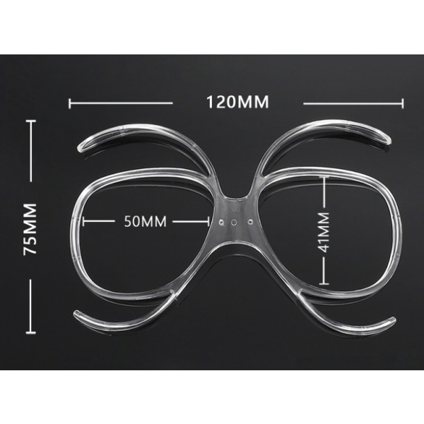 1 stk Skibriller Myopia Frame Insert Optisk Adapter, Fleksibel Receptramme