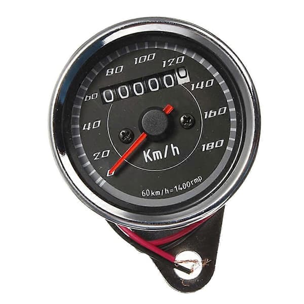 Sort Digital Blå LED Odometer Speedometer Måler 12V Til Motorcykel Knallert