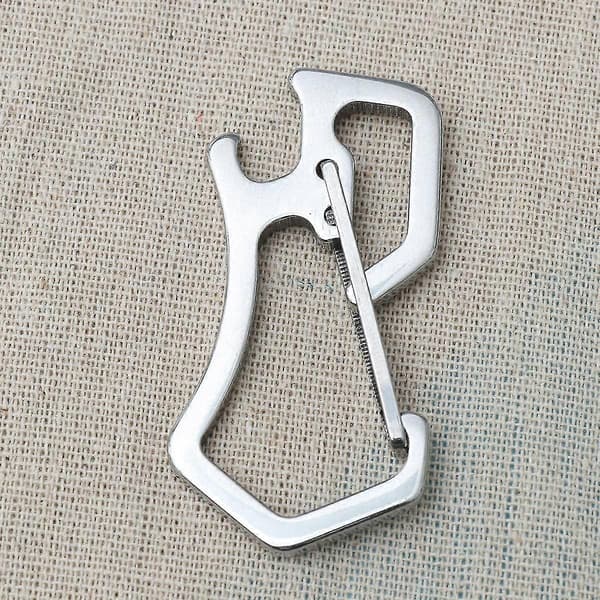 Snap-on Rostfritt Stål Hängande Spänne Flasköppnare Utomhus (silver) (1st) a