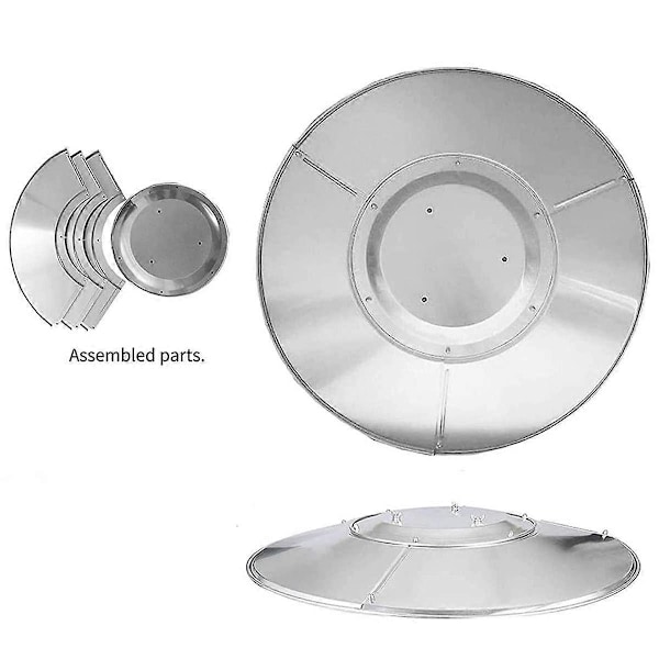 Reflektorskärm för uteplatsvärmare, reservdel för propanvärmare utomhus - Toppkupol, 3-hålsfäste, 84 cm diameter rund