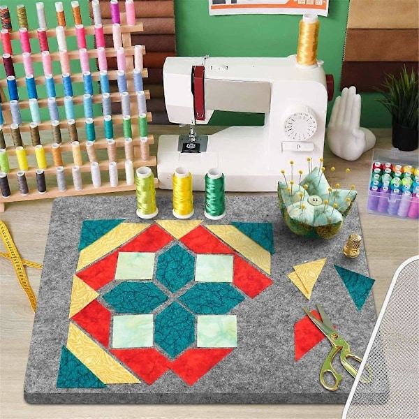 Strykmatta i ull för quiltare, ullpressmatta, lättstruken strykmatta som behåller värmen för quiltning och
