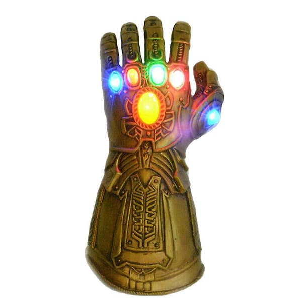 Voksen Thanos Infinity Gauntlet Hanske Cosplay Endgame Infinity War Flash Led