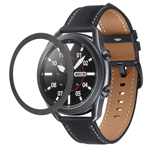 Watch byte av vågig ram lämplig för Samsung Galaxy Watch6/5/4 41/45 mm-STORLEK, FÄRG：41mm，Silver