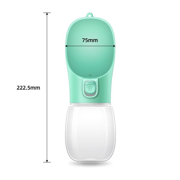 Vesipullo koiralle / Koiran pullo 350ml - Vihreä 1 kpl