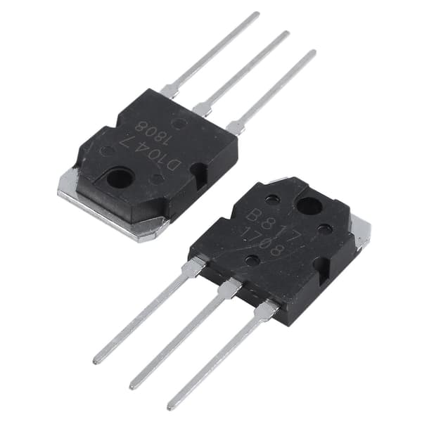 2 Silicium Transistor - D 1047 + B 817, 200 V, 12 A