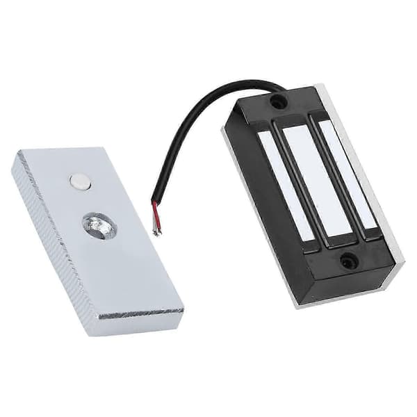 24V Mini Elektromagnetisk Lås for Dør, 60kg Holdekraft, Strøm-På Låsing