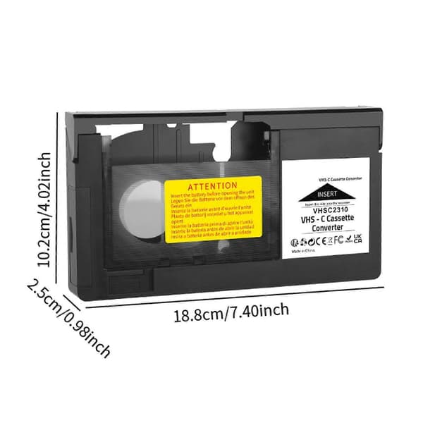 VHS C Kassettadapter Profesjonell Motorisert VHS Kassettkonverter