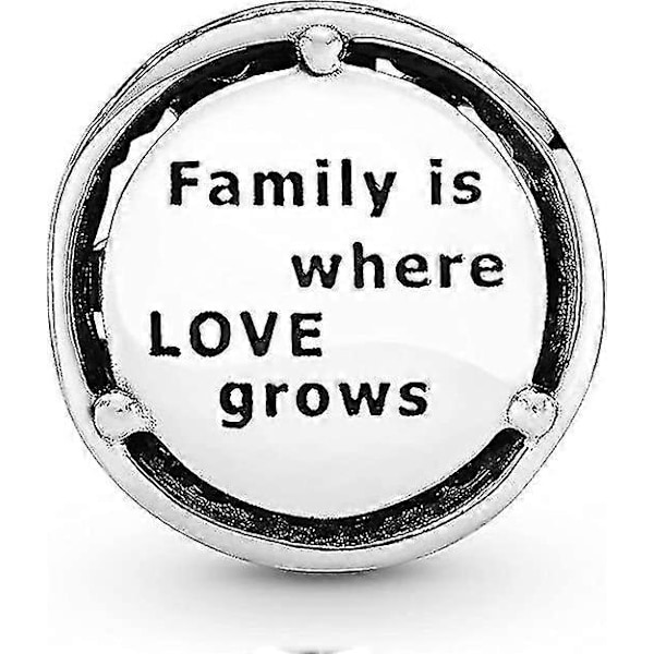 Sterling Sølv Familie Rødder Charm