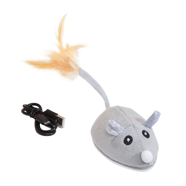 Rörlig Musleksak för Katt USB-Laddning Lek-Fånga Råttor för Inomhus Katter