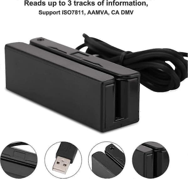 MSR90 USB Magnetisk Kreditkortläsare 3 Spår Mini Smart Card Reader