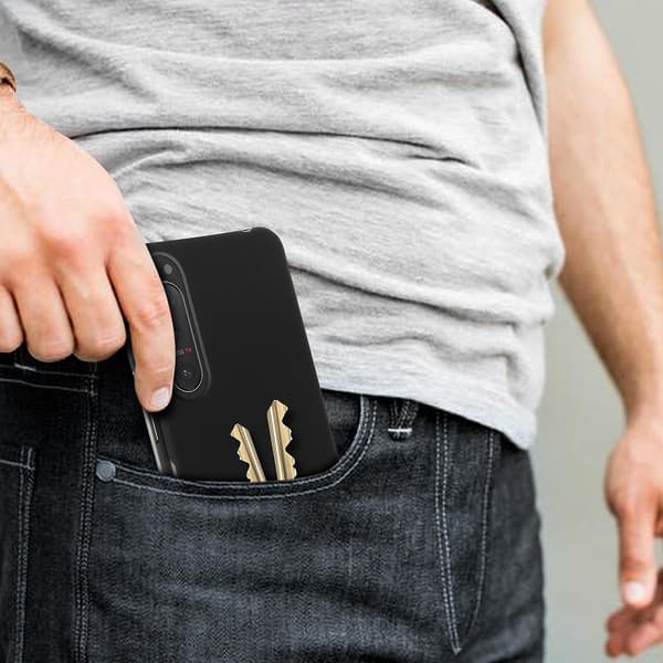 Etui til Sony Xperia 5 2 Stiv Gummi Finish Mat Sort
